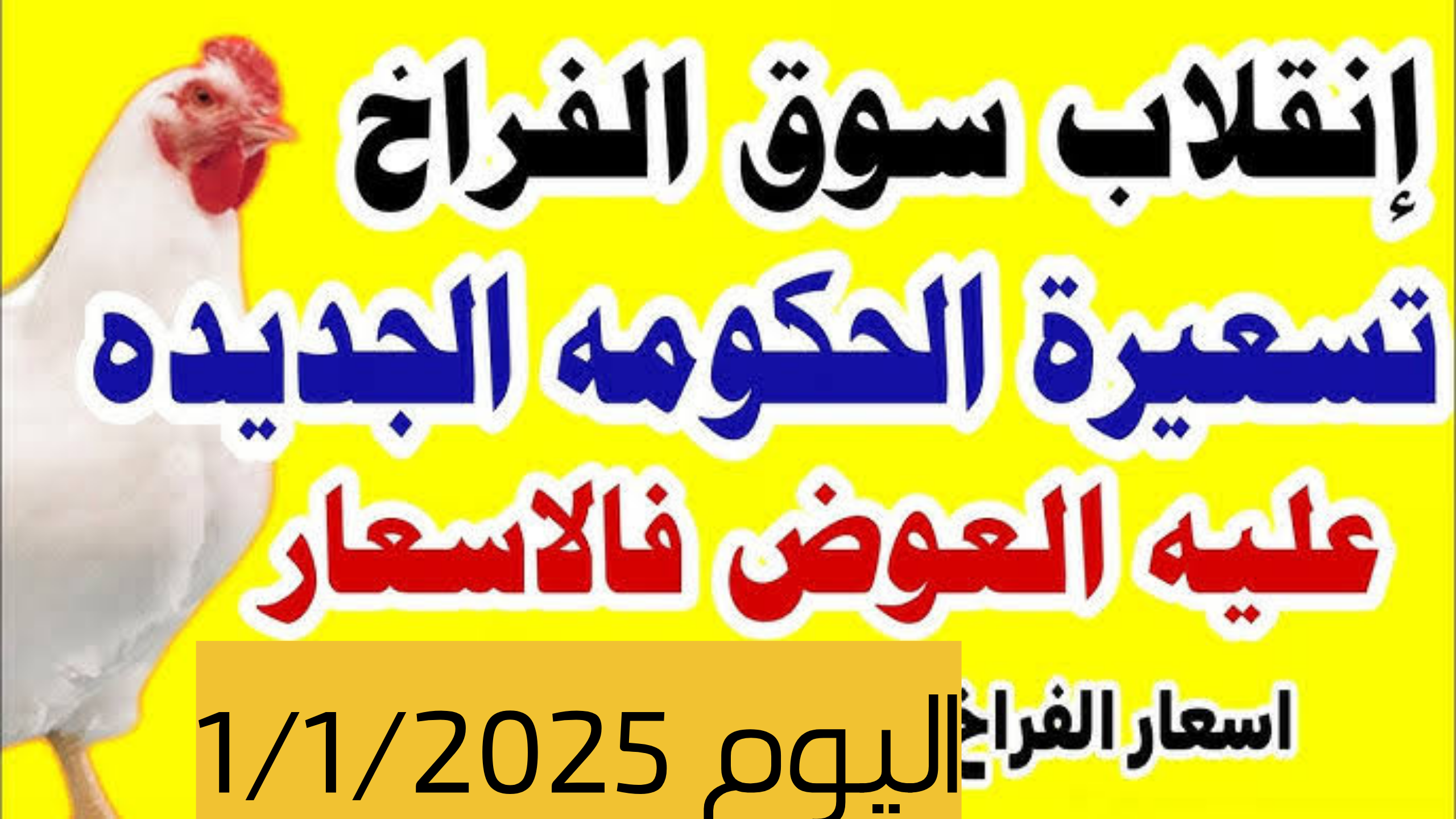 “الناس هتاكل ايه؟”.. أسعار الدواجن اليوم الأربعاء 1 يناير بمصر وسعر البيض الأبيض والأحمر