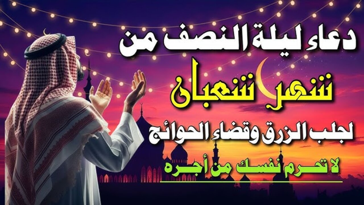 “مفـاتيـح الجنــان“ دعاء ليلة النصف من شعبان مكــتوب ومستجـاب بإذن الله كان يرددها النبي 