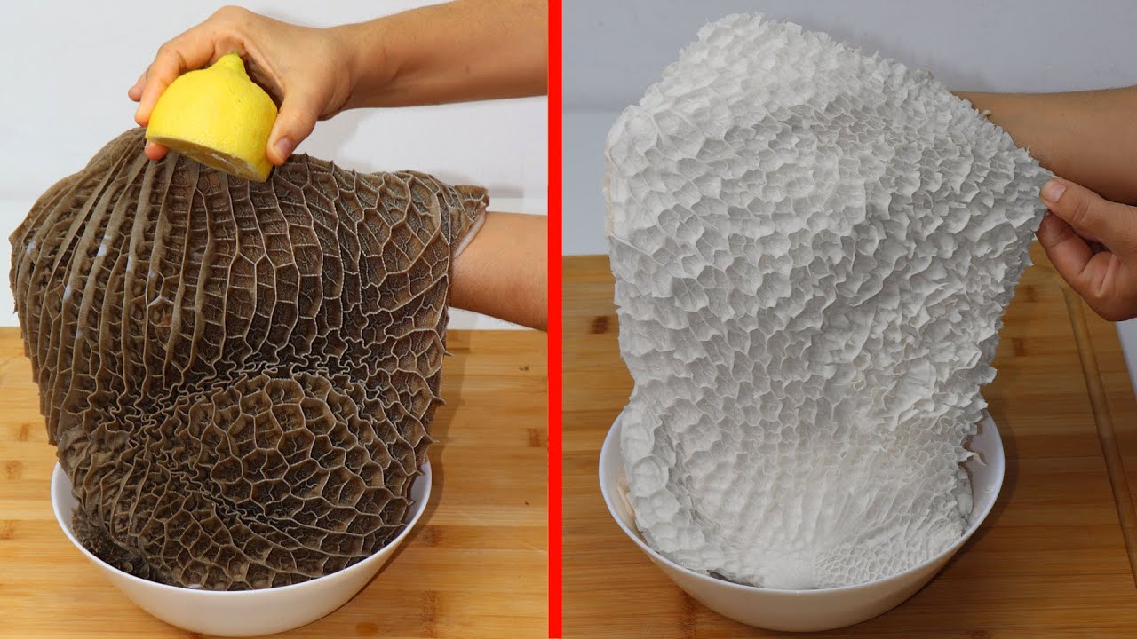 طريقة تنظيف الكرشة بسهولة في المنزل للتخلص من الروائح والزيوت بشكل نهائي